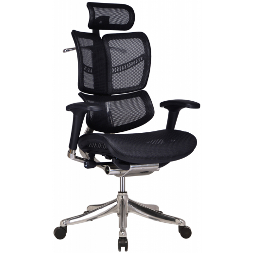 Ergonomická kancelářská židle Norfolk, černá - 1