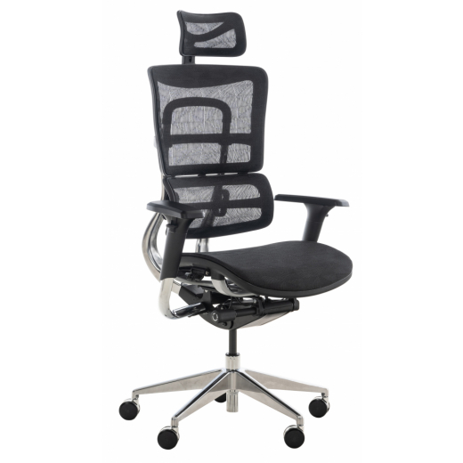Ergonomická kancelářská židle Paterna, černá - 1