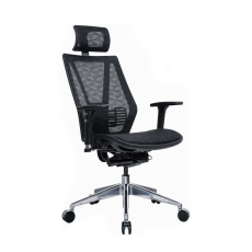 Ergonomická kancelářská židle Tech Line, síťovina, černá - 2