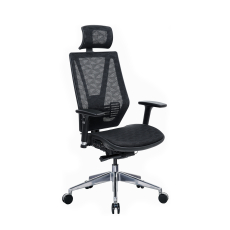 Ergonomická kancelářská židle Tech Line, síťovina, černá - 6