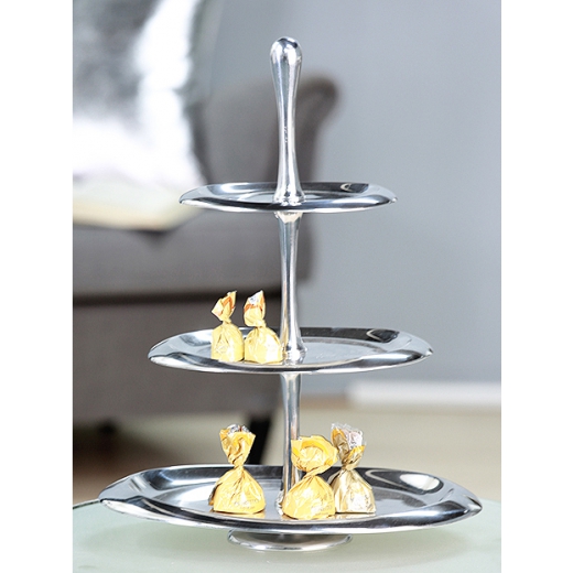 Etažér hliníkový s 3 patry Luxury, 47 cm - 1