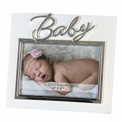 Fotorámček Baby, 19,5 cm, strieborná