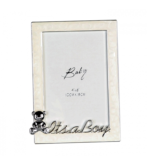 Fotorámeček BabyBoy, 17 cm, stříbrná