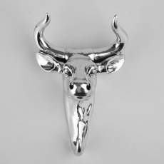 Háček na šaty Bull, 17 cm, stříbrná - 2