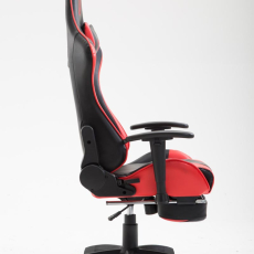 Herná stolička Boavista, syntetická koža, čierna / červená - 2