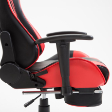 Herná stolička Boavista, syntetická koža, čierna / červená - 6