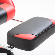 Herná stolička Boavista, syntetická koža, čierna / červená - 7