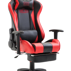 Herná stolička Boavista, syntetická koža, čierna / červená - 1