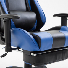 Herná stolička Boavista, syntetická koža, čierna / modrá - 7