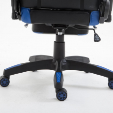 Herná stolička Boavista, syntetická koža, čierna / modrá - 8