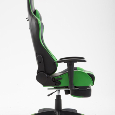 Herná stolička Boavista, syntetická koža, čierna / zelená - 3