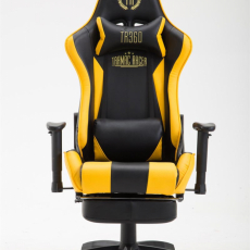 Herná stolička Boavista, syntetická koža, čierna / žltá - 2