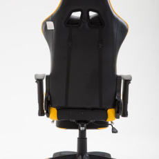 Herná stolička Boavista, syntetická koža, čierna / žltá - 4