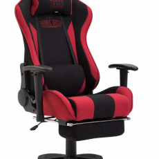 Herná stolička Boavista, textil, čierna / červená - 1