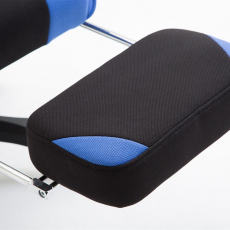 Herná stolička Boavista, textil, čierna / modrá - 8