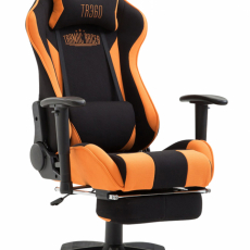 Herná stolička Boavista, textil, čierna / oranžová - 1