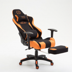 Herná stolička Boavista, textil, čierna / oranžová - 5