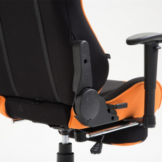 Herná stolička Boavista, textil, čierna / oranžová - 7