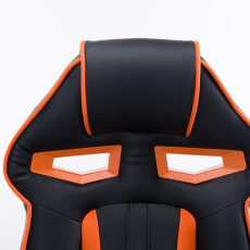 Herná stolička Diesel, syntetická koža, čierna / oranžová - 5