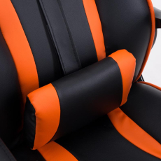 Herná stolička Diesel, syntetická koža, čierna / oranžová - 7