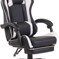 Herná stolička Lismore, čierna / biela - 1