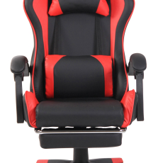 Herná stolička Lismore, čierna / červená - 1