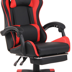 Herná stolička Lismore, čierna / červená - 1