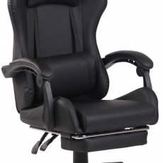 Herná stolička Lismore, čierna / čierna - 1
