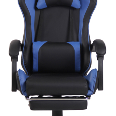 Herná stolička Lismore, čierna / modrá - 1