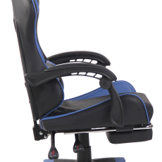 Herná stolička Lismore, čierna / modrá - 2