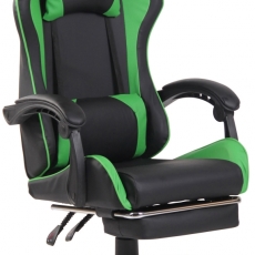 Herná stolička Lismore, čierna / zelená - 1