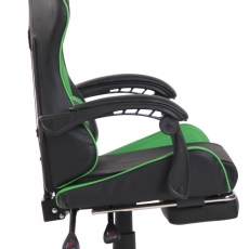 Herná stolička Lismore, čierna / zelená - 3