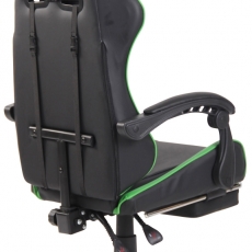 Herná stolička Lismore, čierna / zelená - 4