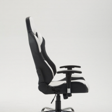 Herná stolička Rosberg, syntetická koža, čierna / biela - 3