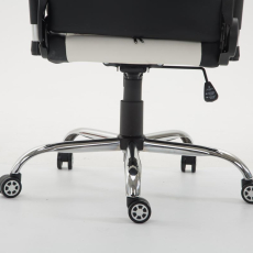 Herná stolička Rosberg, syntetická koža, čierna / biela - 8