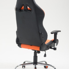 Herná stolička Rosberg, syntetická koža, čierna / oranžová - 4