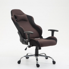 Herná stolička Rosberg textil, čierna / hnedá - 5