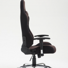 Herná stolička Rosberg textil, čierna / hnedá - 3