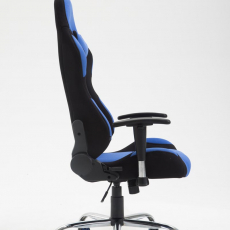 Herná stolička Rosberg textil, čierna / modrá - 3