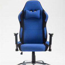 Herná stolička Rosberg textil, čierna / modrá - 2