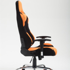 Herná stolička Rosberg textil, čierna / oranžová - 3