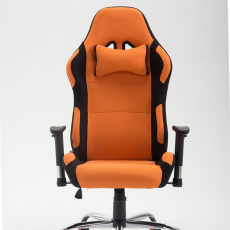 Herná stolička Rosberg textil, čierna / oranžová - 2