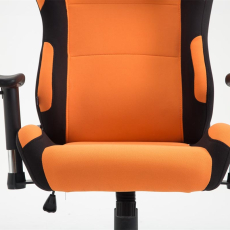 Herná stolička Rosberg textil, čierna / oranžová - 6