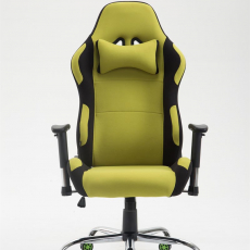 Herná stolička Rosberg textil, čierna / zelená - 2