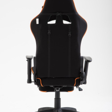 Herné kreslo Jarama s podnožkou, textil, oranžová - 4