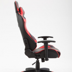 Herné kreslo Jarama, syntetická koža, červená - 3