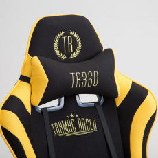 Herné kreslo Jarama, textil, žltá - 6