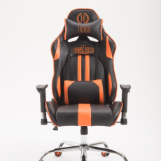 Herné kreslo Racing Edition, syntetická koža, oranžová - 1