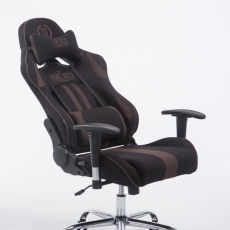 Herné kreslo Racing Edition, textil, hnedá - 4