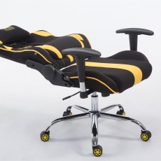 Herné kreslo Racing Edition, textil, žltá - 8